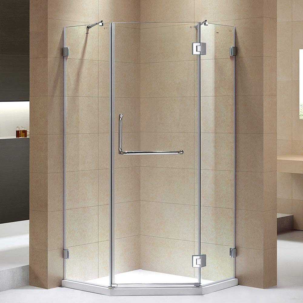 TSMST Glass Shower Door Seal Strip,120 Inch Soft Shower Door Sweep Seal Strip to Stop Leaks for 3/8" Framelss Glass Door,Style 1