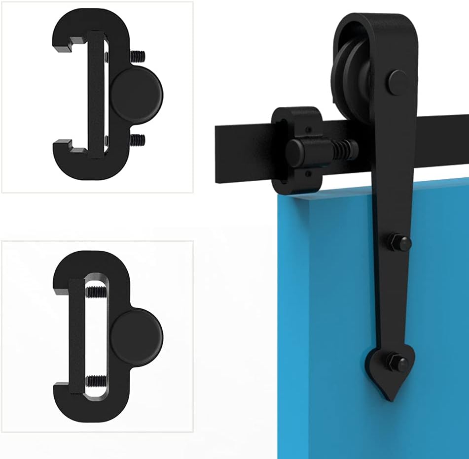 TSMST Sliding Barn Door Stopper for Track, Easy to Install,Upgrade Adjustable Spring Barn Door Stoppers 2pcs