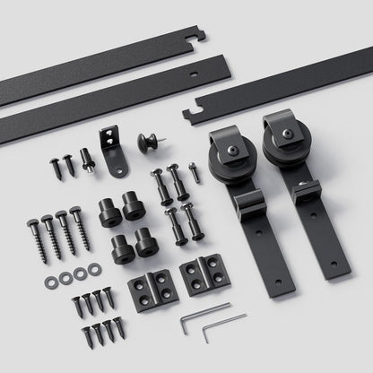 TSMST 2.5ft/76.3cm Bi-Falte Cabinet Mini Schiebetür Hardware Kit, Single Barn Door Track Set, Bewerben Sie sich für Speicher Fenster TV Stand Schrank (kein Schrank)