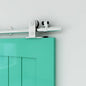 TSMST 183CM/6FT Schiebetürbeschläge Schiebetüren Schiebetürsystem Komplettset Laufschiene Rollen Set Edelstahl T-Form