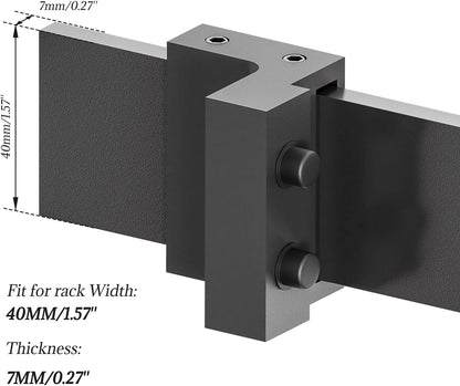 TSMST Barn Door Stopper 2PCS for Track Sliding Barn Door, Barn Door Roller Stopper (Fit for Track Width: 1.57 in, Track Thickness: 0.24 in)