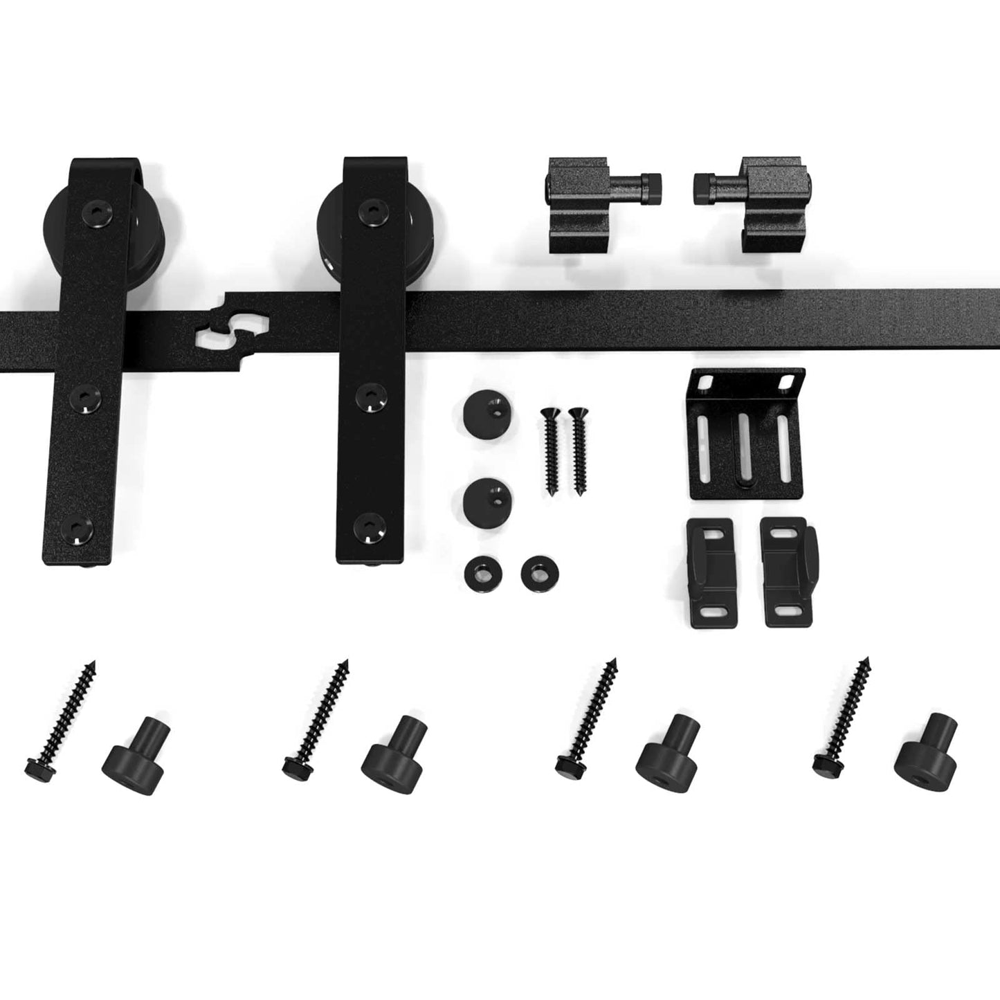 TSMST 4FT Cabinet Mini Sliding Barn Door Hardware Kit, Single Barn Door Track Set, Apply for Storage Window TV Stand Closet (No Cabinet)