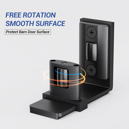 TSMST Adjustable Floor Guide Wall/Door Bottom Guide Sliding Barn Door Hardware Black（2PCS)