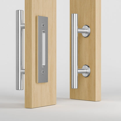 TSMST 30CM Sliding Door Handle Double Sided Barn Door Handle Embedded Invisible Stainless Steel