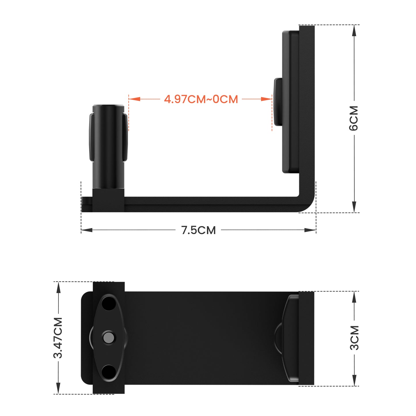 TSMST Sliding Barn Door Adjustable Roller Floor Guide Wall/Door Bottom Guide Flat Style