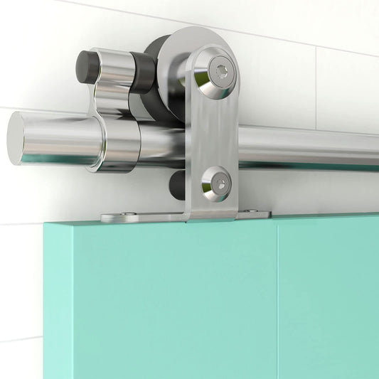 5FT/152CM Sliding Door Track Kit, TSMST Internal Stainless Steel Sliding Barn Wood Door Hardware System for Single Door