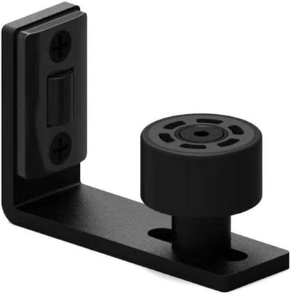 TSMST Sliding Barn Door Floor Guide Adjustable Wall Mount Flush Flat Bottom Door Guides 1Pack Black