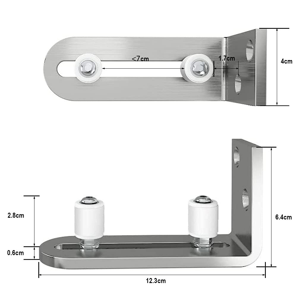 TSMST Adjustable Floor Guide Sliding Barn Door Wall/Door Bottom Guide Stainless Steel Style