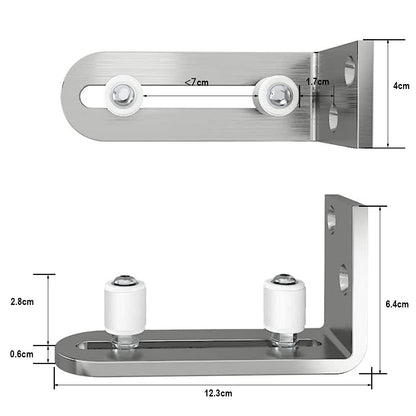 TSMST Adjustable Floor Guide Sliding Barn Door Wall/Door Bottom Guide Stainless Steel Style