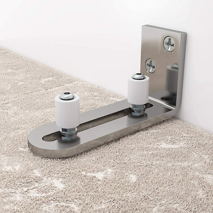 TSMST Adjustable Floor Guide Sliding Barn Door Wall/Door Bottom Guide Stainless Steel Style