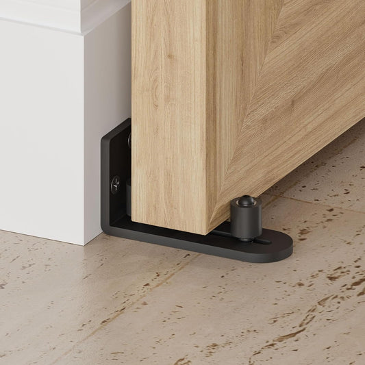 TSMST Bodenführung Schiebetür Fit Max 7cm Dicke Tür, Doppelroller Schiebetür Führung Boden, Glatt und Leise