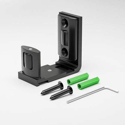 TSMST Scheunentor-Bodenführung für Wand/Tür, verstellbare Schiebetür-Bodenführung, schwarz,Türstopper für Türen mit einer Dicke von 25–48 mm