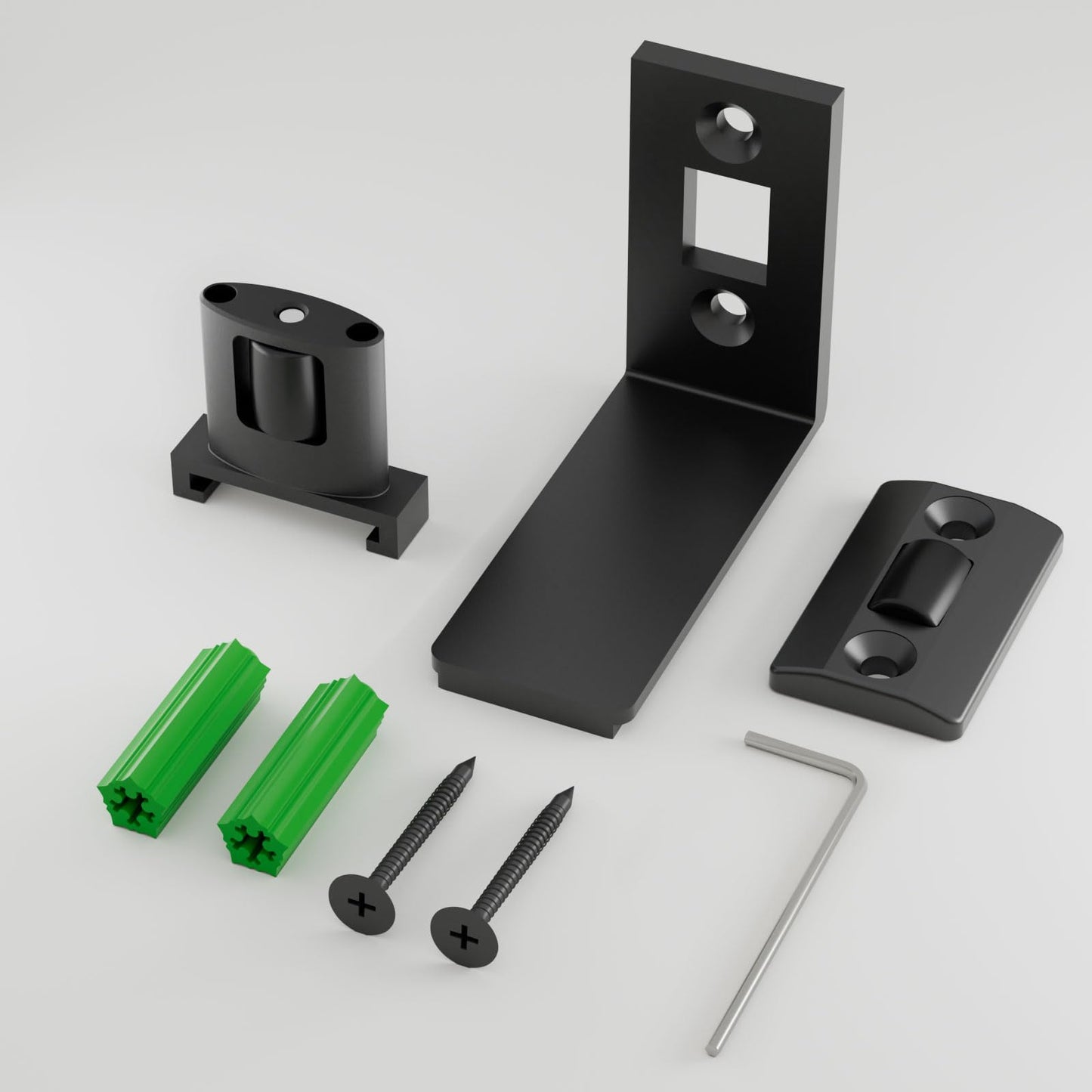 TSMST Adjustable Floor Guide Wall/Door Bottom Guide Sliding Barn Door Hardware Black