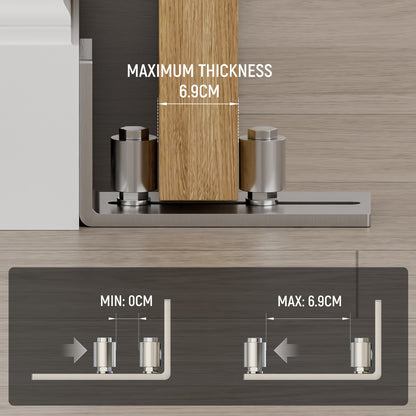 TSMST Adjustable Floor Guide Sliding Barn Door Wall/Door Bottom Guide Stainless Steel Style