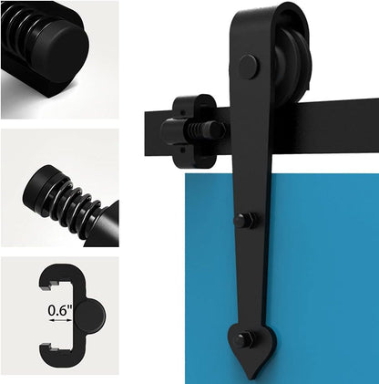 TSMST Sliding Barn Door Stopper for Track, Easy to Install,Upgrade Adjustable Spring Barn Door Stoppers 2pcs