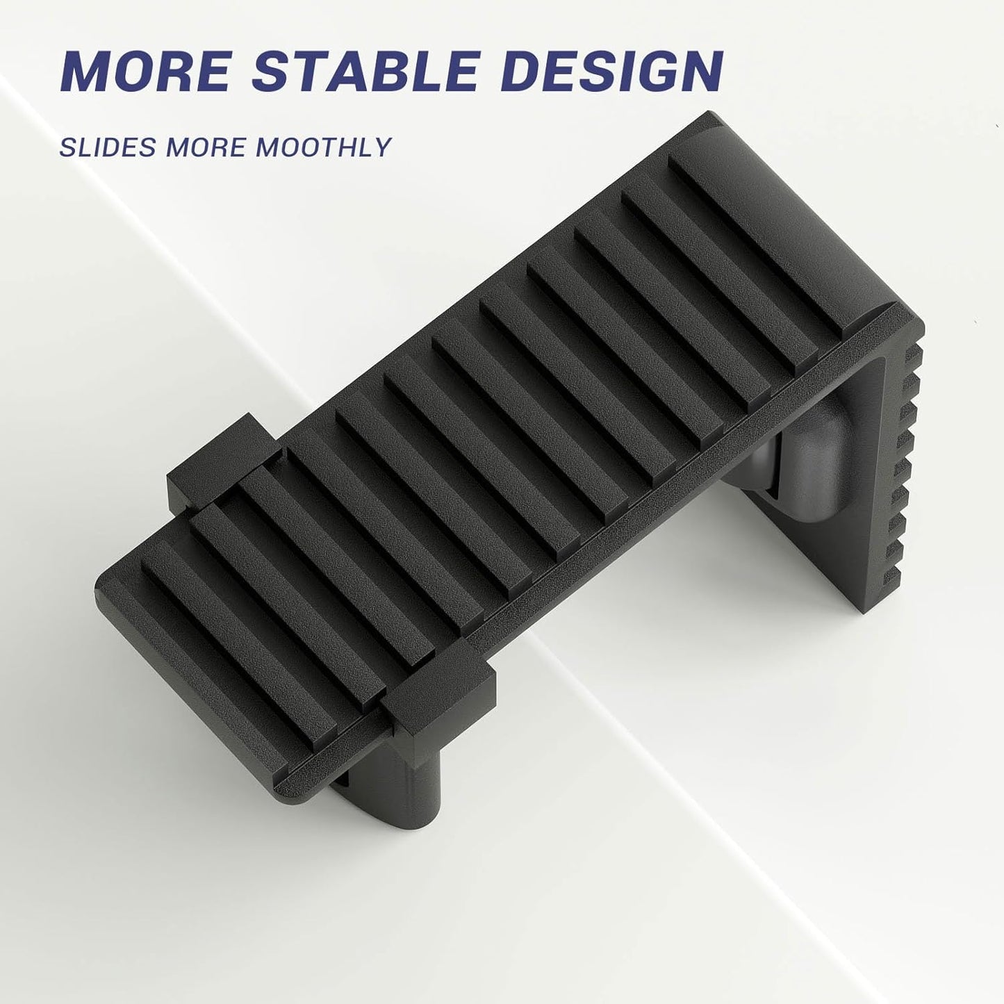 TSMST Schiebetür-Bodenführung,verstellbare Scheunentorführung,schwarz,Scheunentor-Rolle für max.5,1cm dicke Tür,Scheunentor-Bodenrolle,Wandhalterung,Aluminium