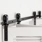 TSMST 120CM/4FT Bi-Folding Sliding Barn Door Hardware,Quietly Simple and Easy to Install for 4 Doors Hardware Kit, Applicable to Door Openings 90-100CM