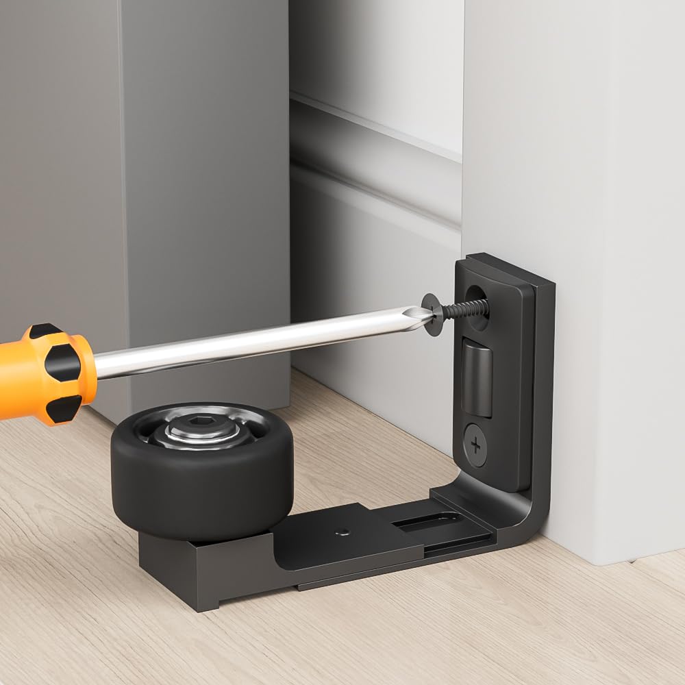 TSMST Sliding Barn Door Adjustable Roller Floor Guide Wall/Door Bottom Guide New Upgrade