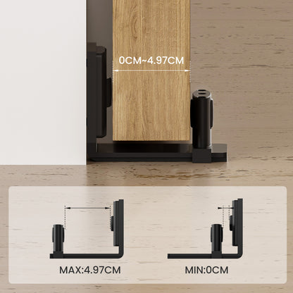 TSMST Sliding Barn Door Adjustable Roller Floor Guide Wall/Door Bottom Guide Flat Style