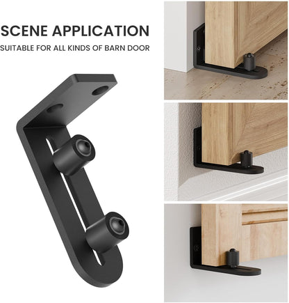 TSMST Bodenführung Schiebetür Fit Max 7cm Dicke Tür, Doppelroller Schiebetür Führung Boden, Glatt und Leise