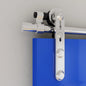 6FT/183cm Interior Stainless Steel Sliding Barn Single Door Hardware Track Roller Flat Hanger Rail Kit For Wood Door