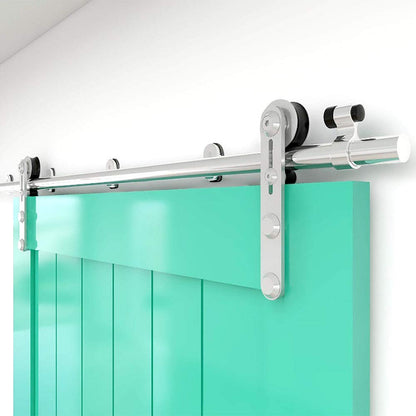 TSMST 244CM/8FT Sliding Door Track Barn Door Hardware Kit Closet Rail Roller Accessory Stainless Steel Material