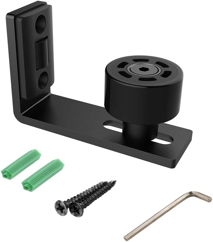 TSMST Schiebetür-Bodenführung für Schiebetüren, verstellbare Rollen, Befestigung an der Wand