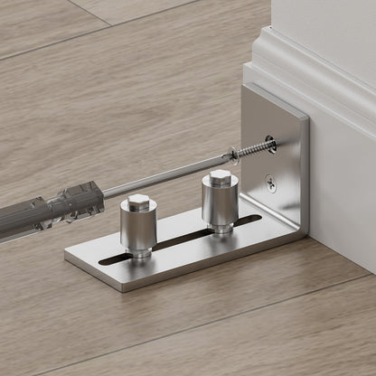 TSMST Adjustable Floor Guide Sliding Barn Door Wall/Door Bottom Guide Stainless Steel Style