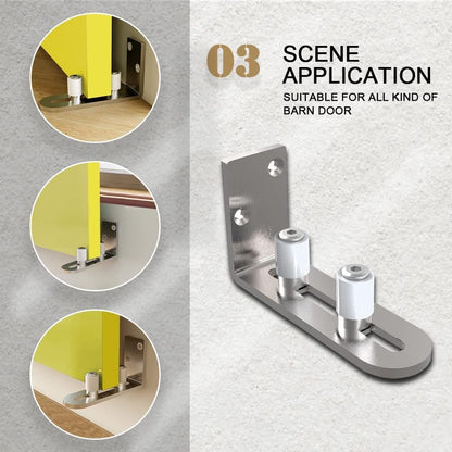 TSMST Adjustable Floor Guide Sliding Barn Door Wall/Door Bottom Guide Stainless Steel Style（1PC)