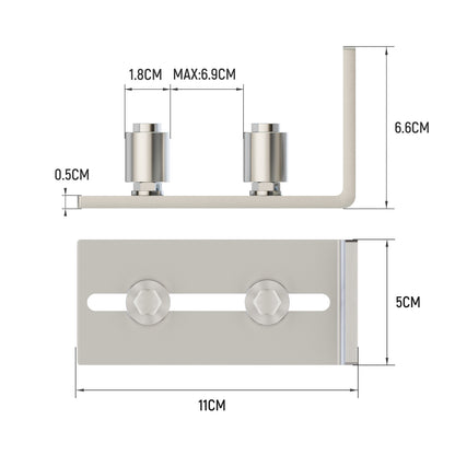TSMST Adjustable Floor Guide Sliding Barn Door Wall/Door Bottom Guide Stainless Steel Style