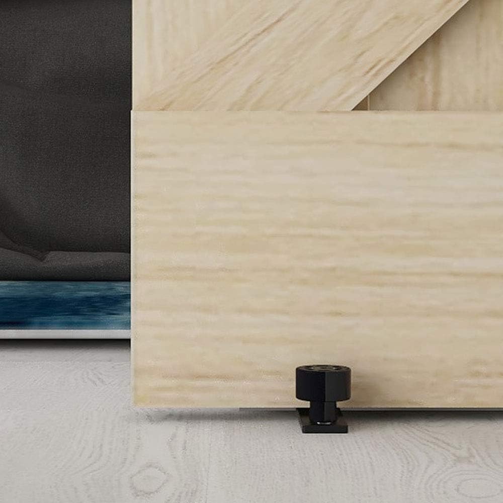 TSMST Schiebetür-Bodenführung für Schiebetüren, verstellbare Rollen, Befestigung an der Wand