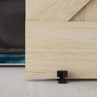 TSMST Schiebetür-Bodenführung für Schiebetüren, verstellbare Rollen, Befestigung an der Wand