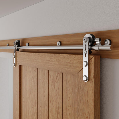 TSMST 183CM/6FT Sliding Door Track Barn Door Hardware Kit Closet Rail Roller Accessory Stainless Steel Material