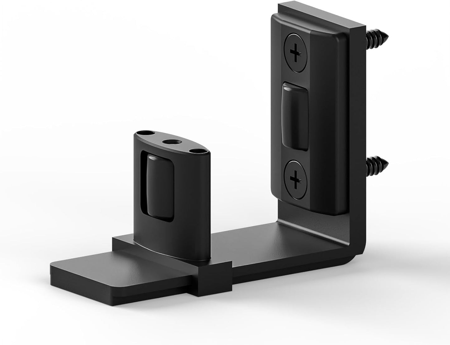 TSMST Schiebetür-Bodenführung,verstellbare Scheunentorführung,schwarz,Scheunentor-Rolle für max.4.8cm dicke Tür,Scheunentor-Bodenrolle,Wandhalterung,Aluminium