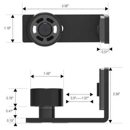 TSMST Sliding Barn Door Adjustable Floor Guide Wall/Door Bottom Guide