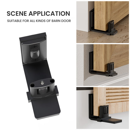 TSMST Sliding Barn Door Adjustable Roller Floor Guide Wall/Door Bottom Guide Flat Style