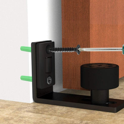 TSMST Schiebetür-Bodenführung für Schiebetüren, verstellbare Rollen, Befestigung an der Wand