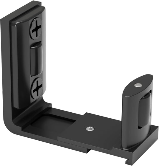 TSMST Scheunentor-Bodenführung für Wand/Tür, verstellbare Schiebetür-Bodenführung, schwarz,Türstopper für Türen mit einer Dicke von 25–48 mm