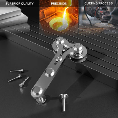 TSMST 152CM/4FT Sliding Barn Door Hardware Kit Track Roller Closet Accessory for Single Door Stainless Steel Kit