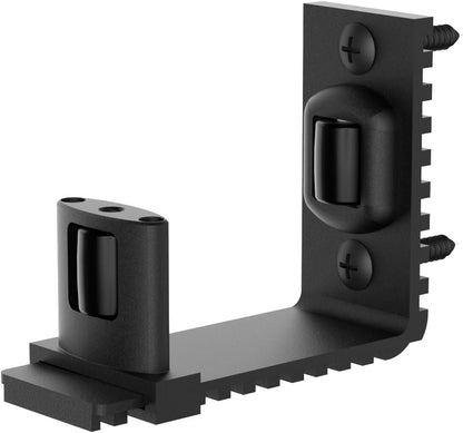 TSMST Schiebetür-Bodenführung,verstellbare Scheunentorführung,schwarz,Scheunentor-Rolle für max.5,1cm dicke Tür,Scheunentor-Bodenrolle,Wandhalterung,Aluminium