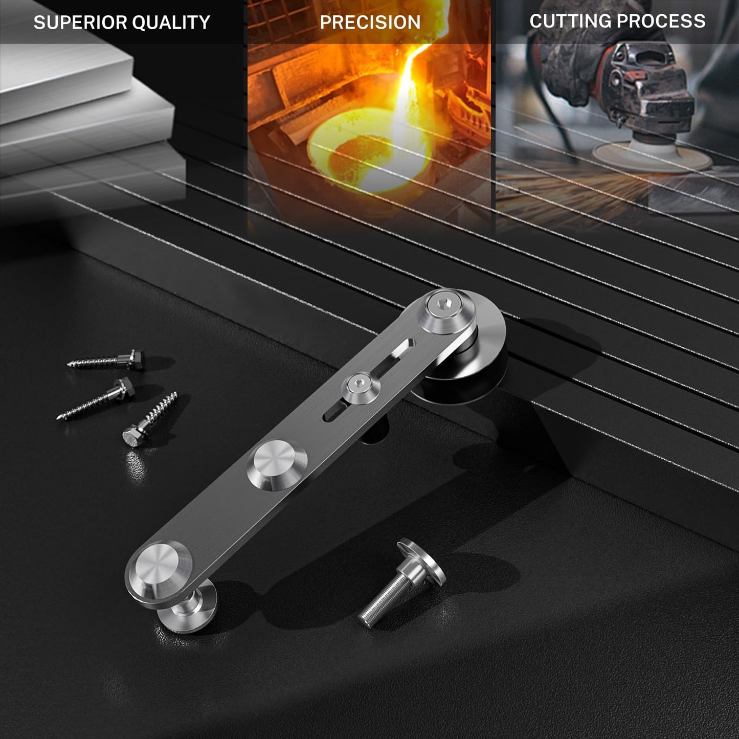 TSMST 167CM/5.5FT Sliding Door Track Barn Door Hardware Kit Closet Rail Roller Accessory Stainless Steel Material