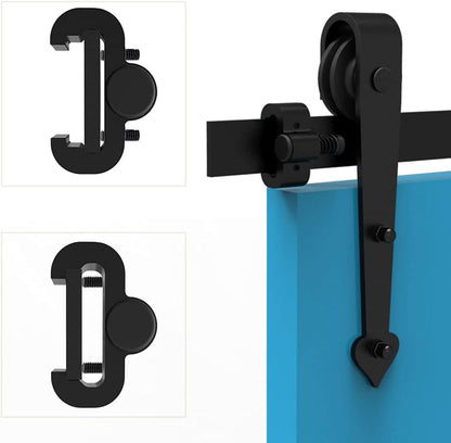 TSMST Sliding Barn Door Stopper for Track, Easy to Install,Upgrade Adjustable Spring Barn Door Stoppers 2pcs