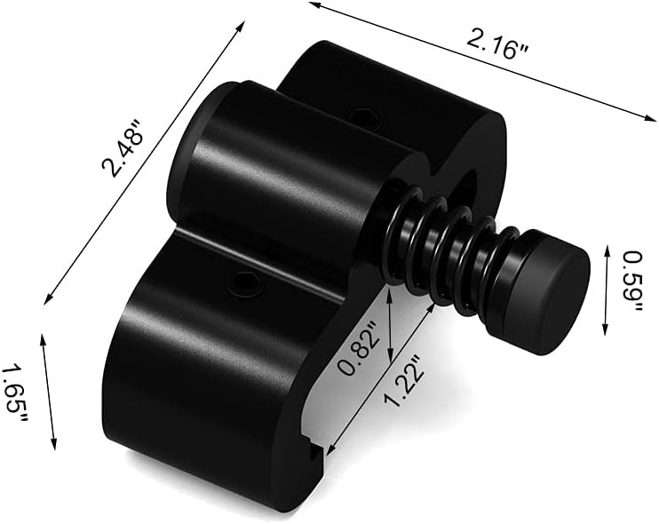 TSMST Sliding Barn Door Stopper for Track, Easy to Install,Upgrade Adjustable Spring Barn Door Stoppers 2pcs