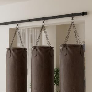 TSMST 244CM/8FT Sliding Door Track Barn Door Hardware Kit Closet Rail Roller Accessory Adjustable Floor Guide