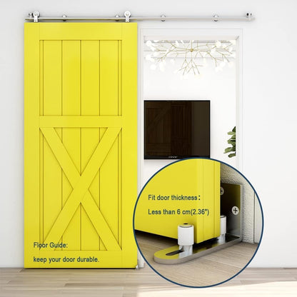 TSMST Adjustable Floor Guide Sliding Barn Door Wall/Door Bottom Guide Stainless Steel Style（1PC)