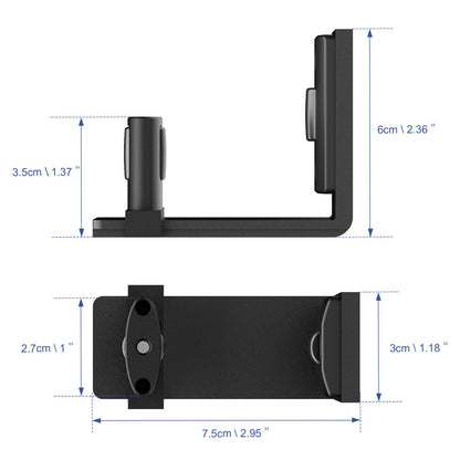 TSMST Adjustable Floor Guide Wall/Door Bottom Guide Sliding Barn Door Hardware Black（2PCS)
