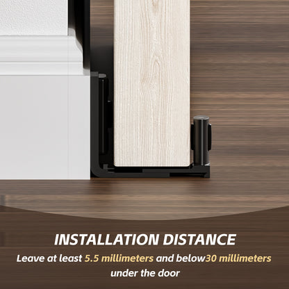 TSMST Sliding Barn Door Adjustable Roller Floor Guide Wall/Door Bottom Guide Flat Style Upgrade