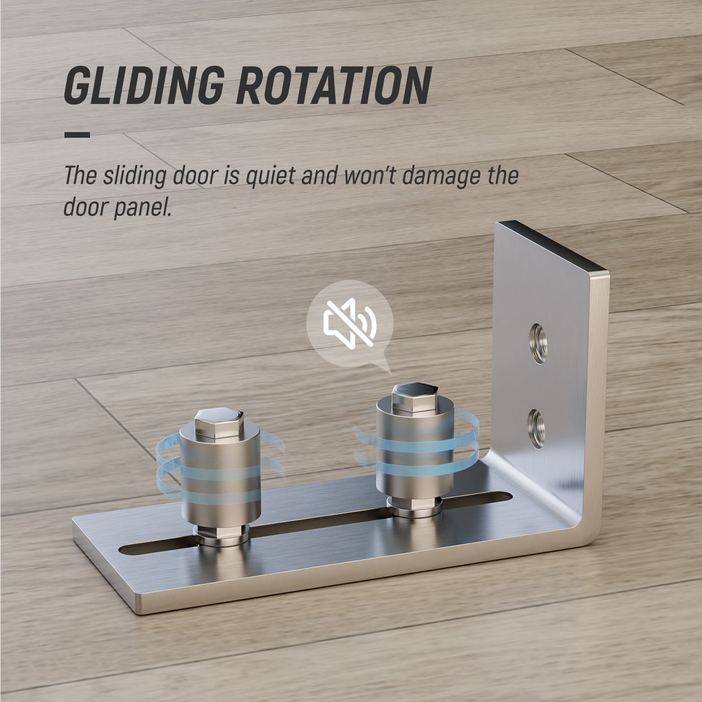 TSMST Adjustable Floor Guide Sliding Barn Door Wall/Door Bottom Guide Stainless Steel Style