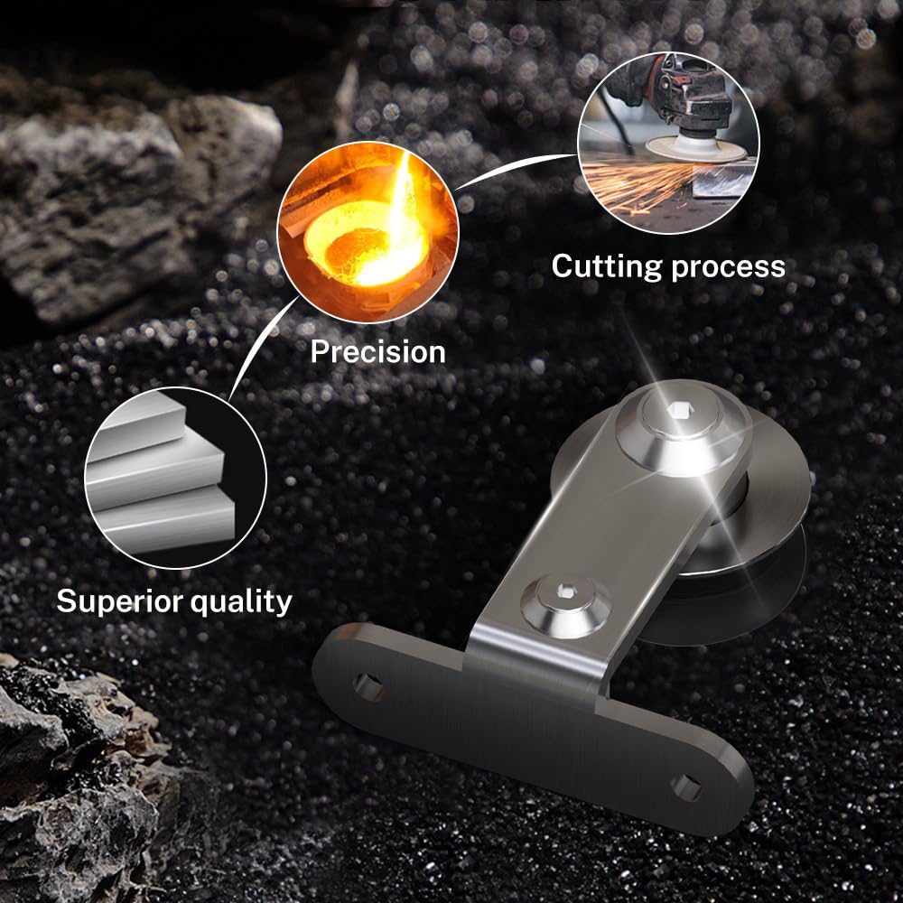 TSMST 200CM Sliding Barn Door Hardware Kit Track Roller Closet Accessory for Single Door Stainless Steel Kit