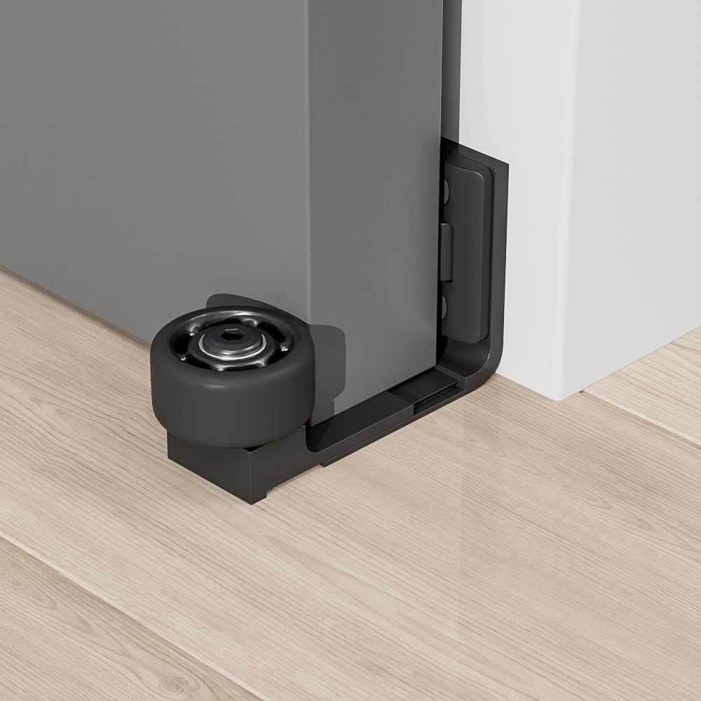 TSMST Sliding Barn Door Adjustable Roller Floor Guide Wall/Door Bottom Guide New Upgrade